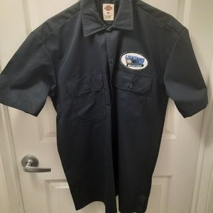Dickies Men's M Lightning Fast VCR Repair Shirt, Navy
